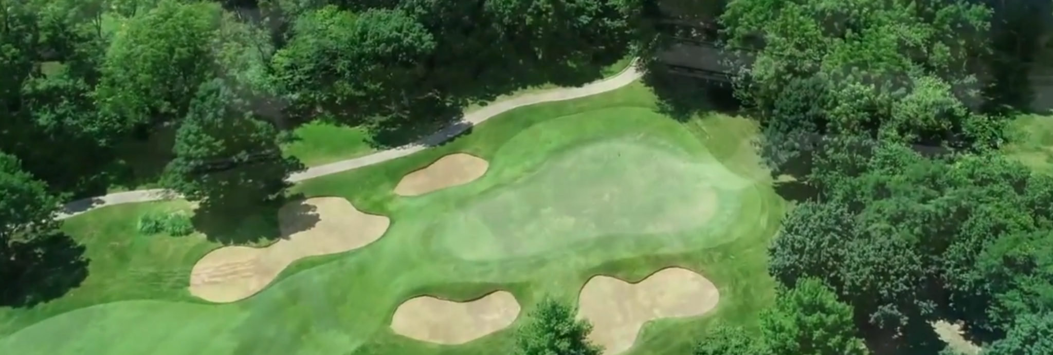 Fairway with multiple bunkers